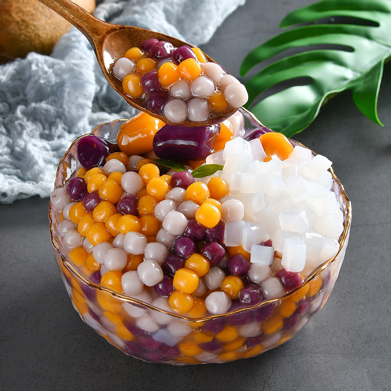 超欢彩色小芋圆手工鲜芋圆奶茶店专用商用甜品原料冷冻大芋圆成品