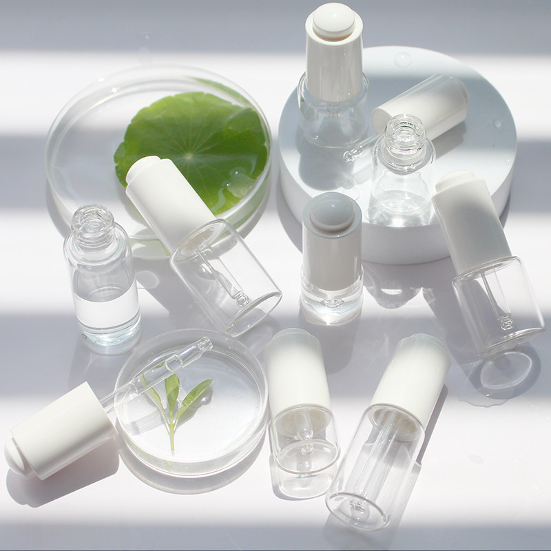 化妆品hopeck白色精华水乳原液精油按压玻璃滴管化妆