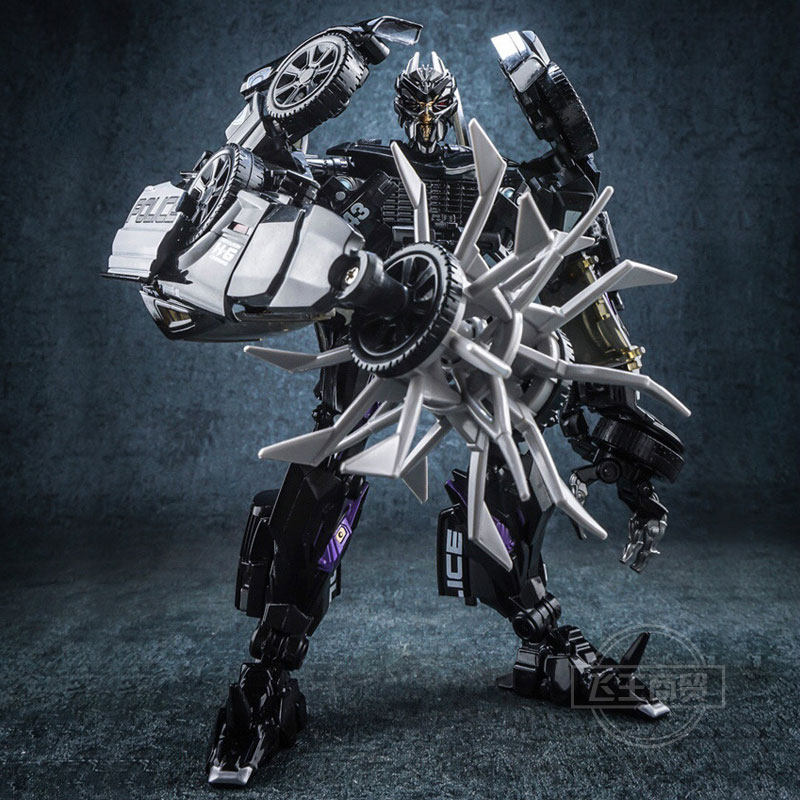 黑曼巴ls02路障警车审判官变形玩具金刚合金电影变形金刚模型专区