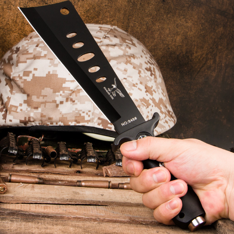 户外军刀直刀刀具防身军工刀长款野外生存特战战刀刀