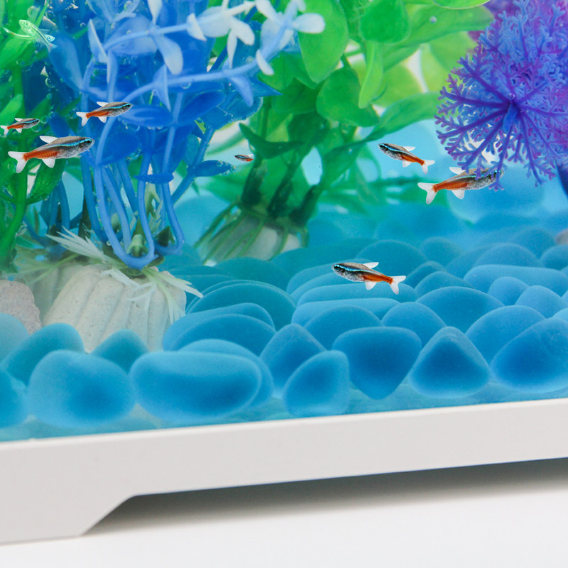 鱼缸石造玻璃水晶石摆饰石摆饰蓝色景海造景布景海造景