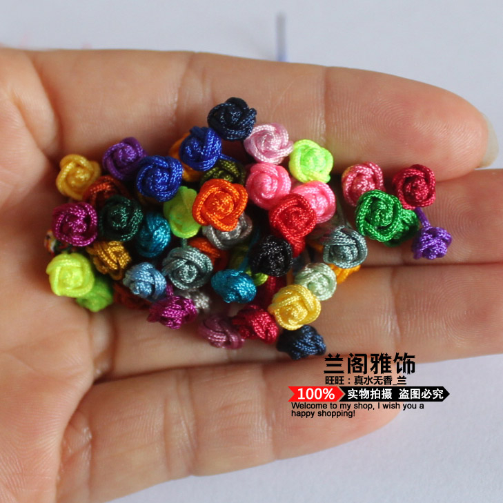 养耳气质耳线红绳洞绳过敏手工玫瑰花小玫送一耳线