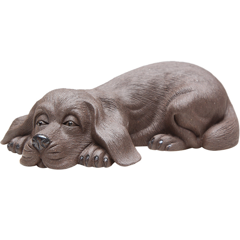 茶宠狗紫砂小狗十二生肖狗摆件狗雕塑哈巴狗名家朱亚军茶具狗