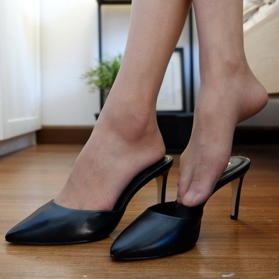 店主真人实拍欧美透趾纯丝脚型超薄超透明弹性玻璃丝连裤袜有黑色