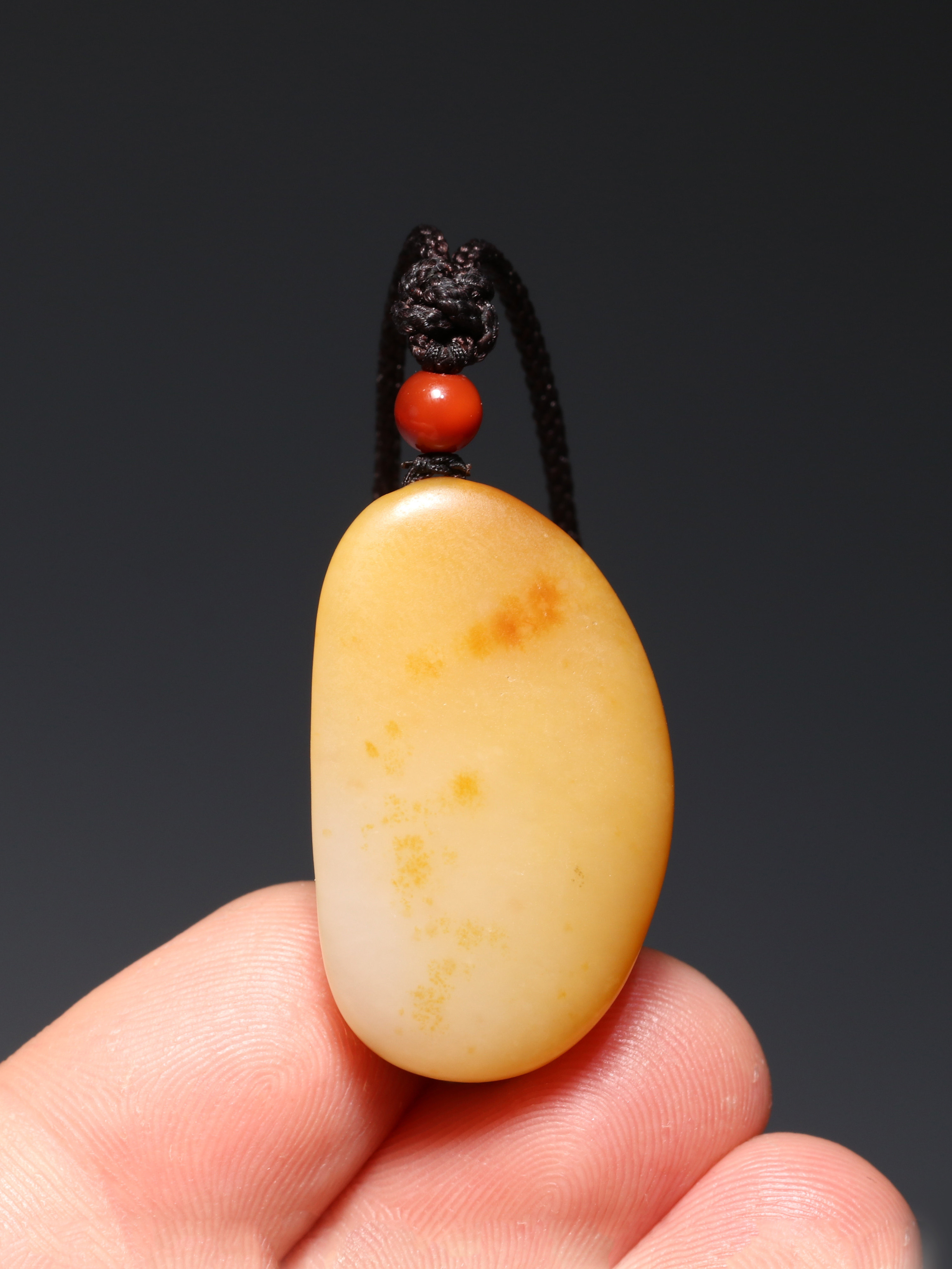 惹鸡黄石新疆和田玉籽料佛弥勒佛笑佛小女士颈饰