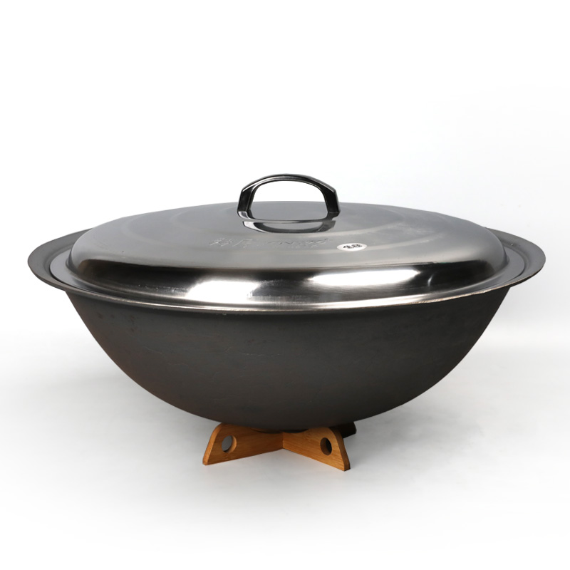 加厚特大不锈钢家用老式大铁锅盖圆形锅盖