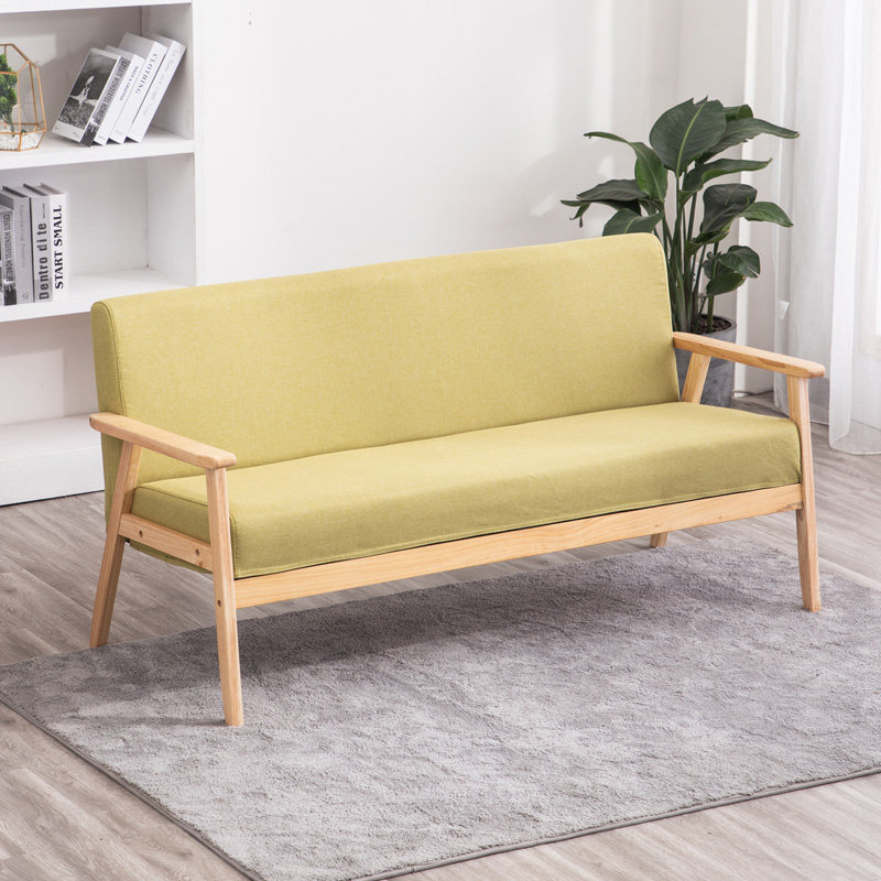 户型日式现代简约小户租房布艺单人双人三人人小沙发椅