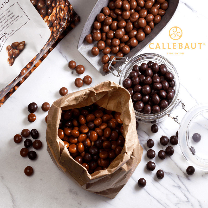 临期特价 比利时进口 callebaut 嘉利宝 珍珠巧克力豆 500g 双重优惠