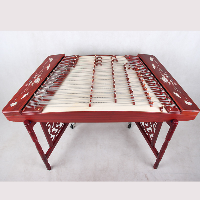 非洲紫檀贝雕扬琴海昕杨琴乐器荷塘月色初学入门扬琴