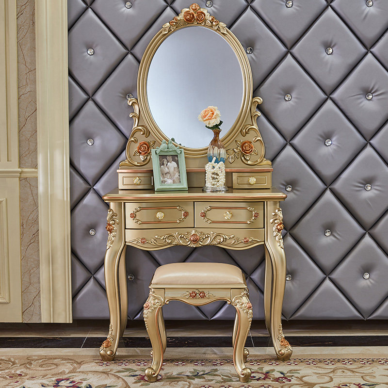 思图欧式梳妆台卧室小户户型化妆公主型化妆台法式梳妆台
