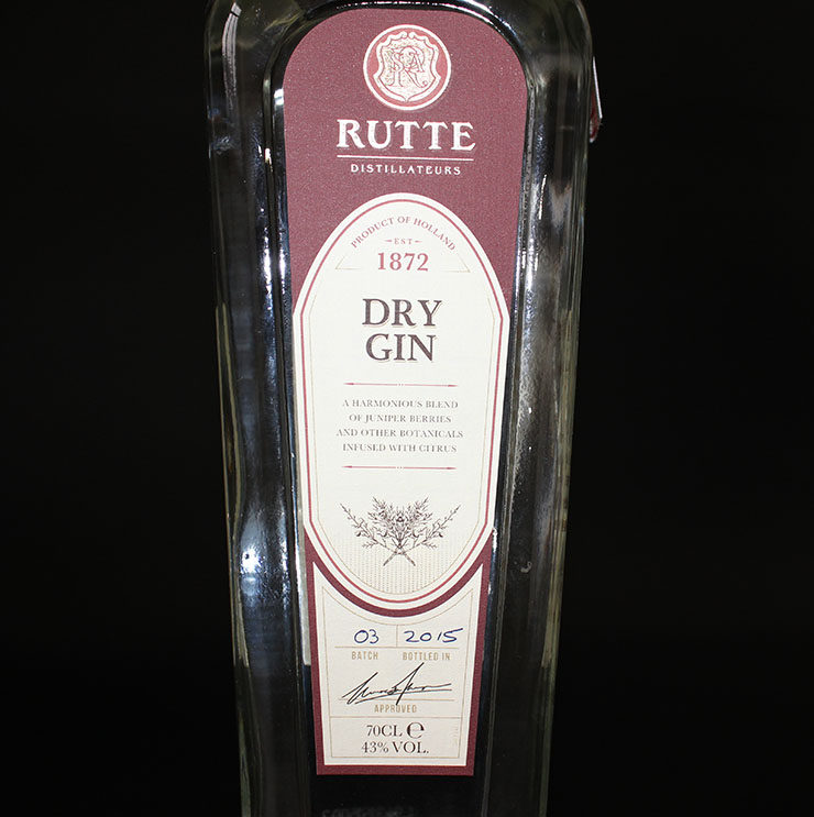 荷兰进口 鲁特经典金酒 杜松子酒 rutte dry gin 700ml