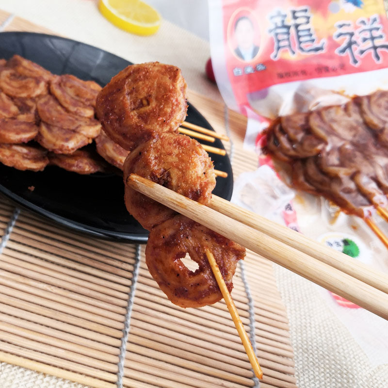 龙祥爆辣素肠90g油炸烤面面筋制品龙翔辣条面筋制品