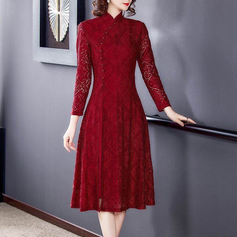 参加婚礼女装喜婆婆婚宴高贵新娘妈妈装婚礼服大码女装