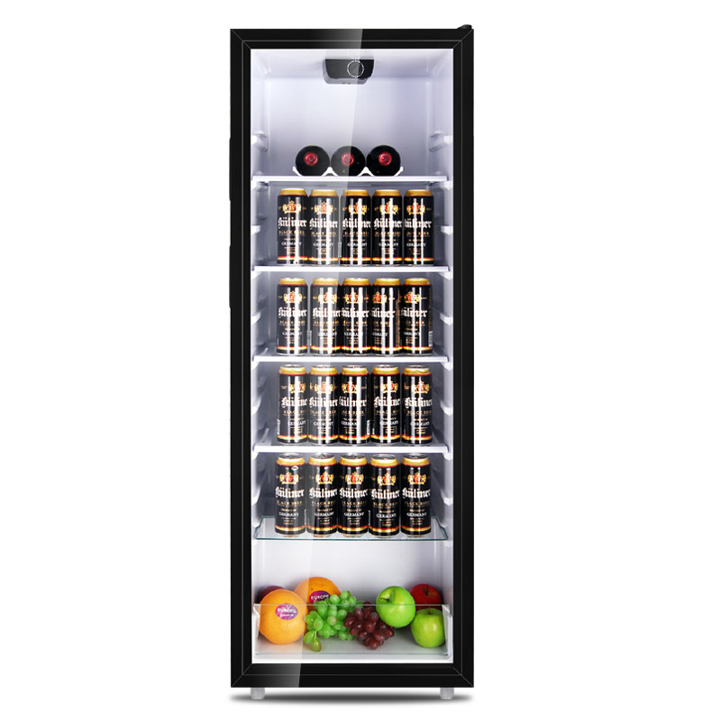 志高252升红酒酒柜冷藏柜单门冰箱透明玻璃门家用厨房冰箱