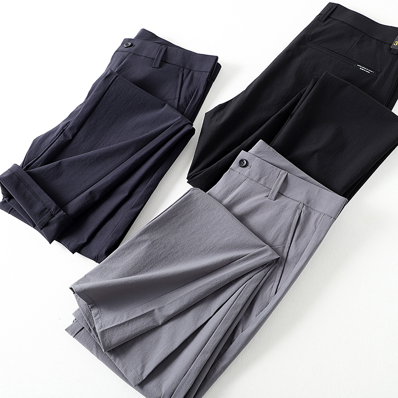 通勤好穿！ODM公司货 速干抗皱春夏商务休闲直筒薄款长裤男款 潮