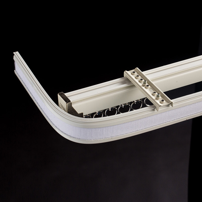 窗帘轨道圣柔盒帘头布艺幔轨魔术单轨双轨窗帘轨道