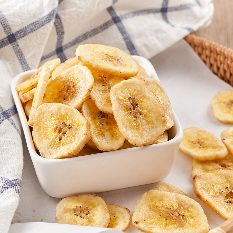 香蕉脆片500g蜜饯水果网红小吃油炸原味休闲香蕉干