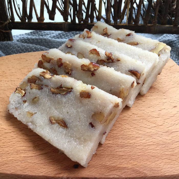 崇明糯米邮现糕包红枣核桃米糕传统手工糕点传统糕点