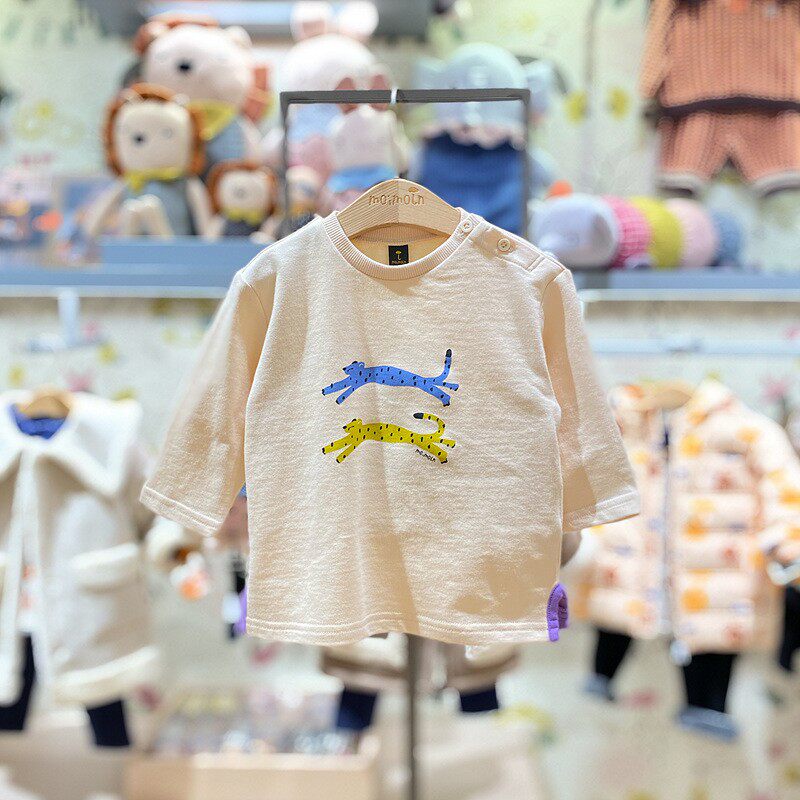 打折折款moimoln云朵韩国童装代购春款男女童韩版t恤