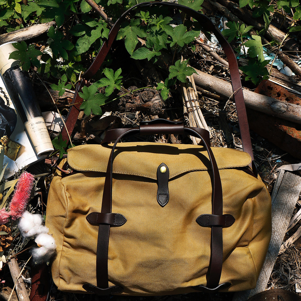 filson22oz重磅防水油蜡帆布小号旅行包单肩包可旅行袋