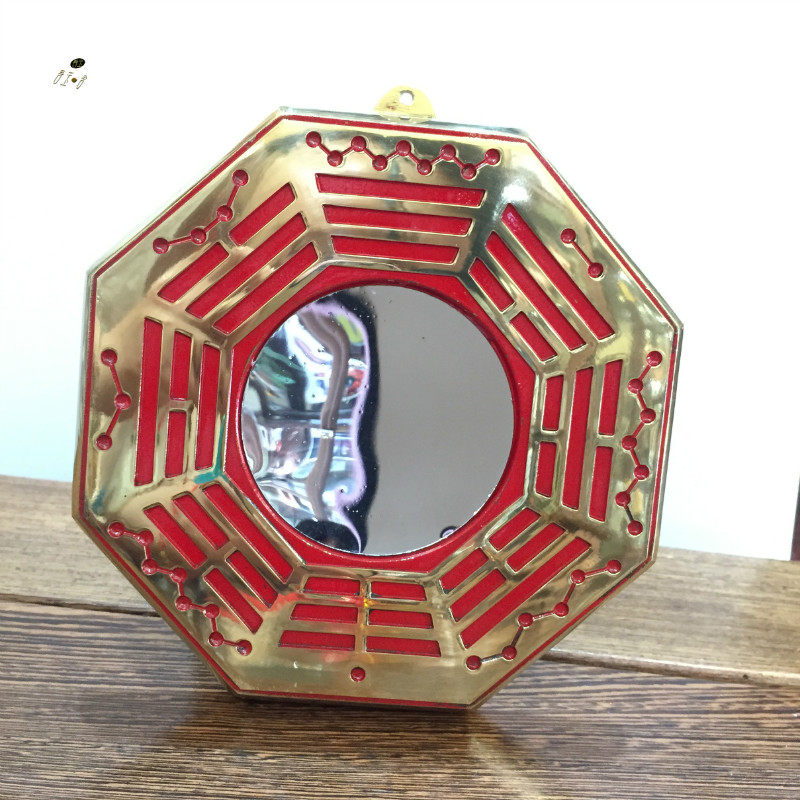 吾舍黄铜凹凸八卦铜镜手工纯铜道教道士法器其他