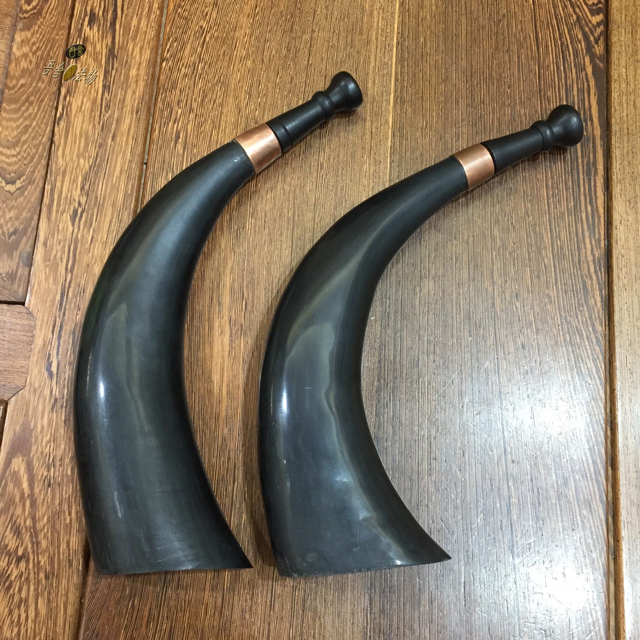 吾舍天然牛角牛角号号角手工定制道家用品法器道教工艺品