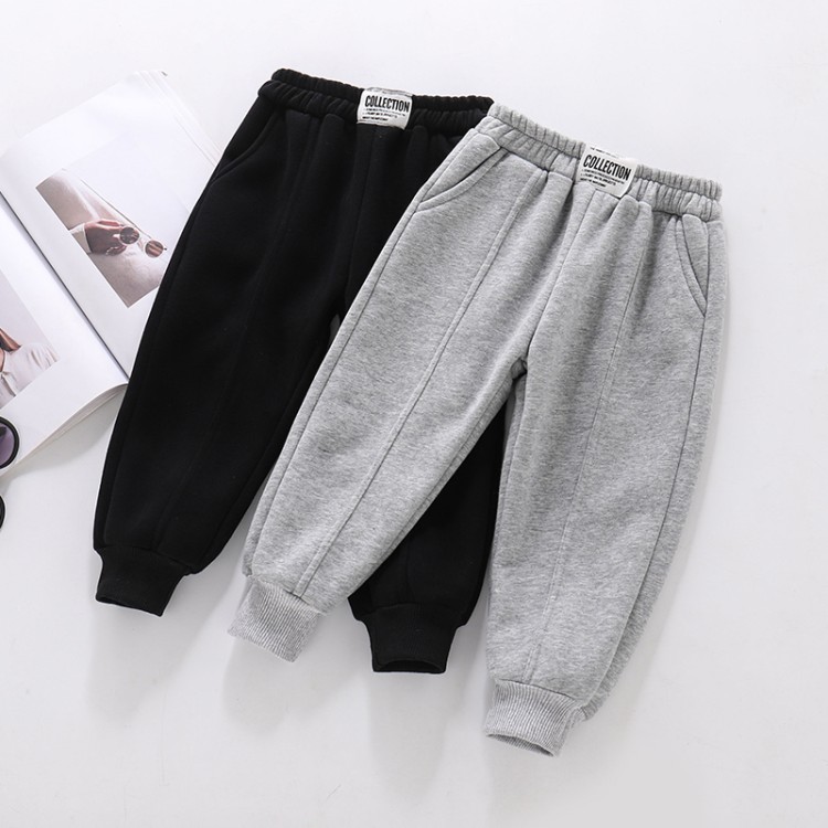 童装春秋男童长裤2021新款中小儿童加绒运动裤洋气宝宝秋冬装裤子