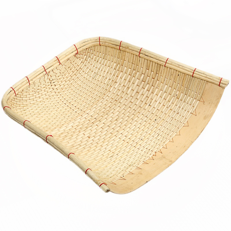 簸箕手工农家晾晒收纳老式单个筛子家用家居装饰竹编