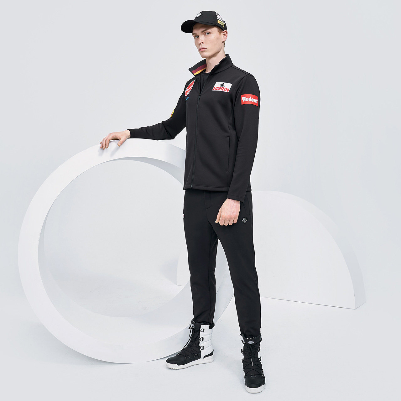 descente迪桑特加拿大速滑男士针织运动外套运动毛衣