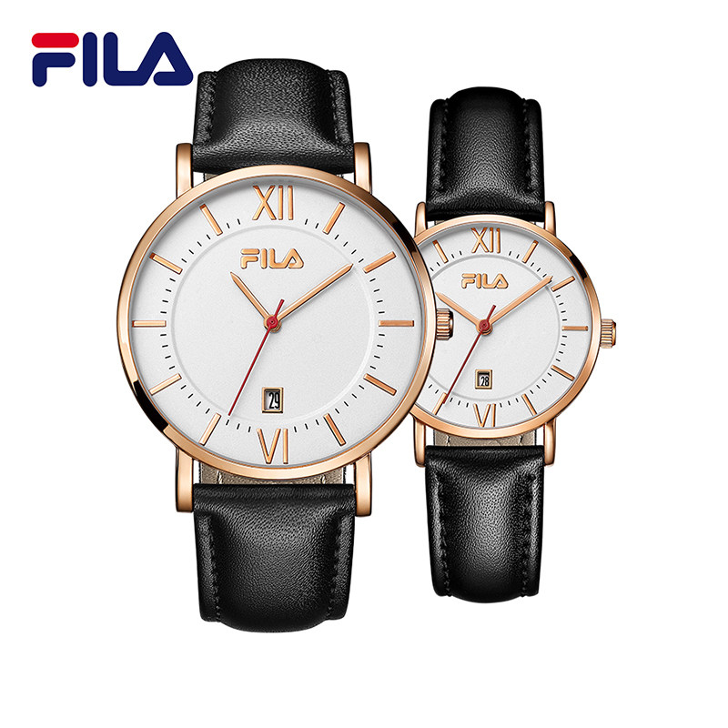 fila斐乐手表女男情侣表一对品牌正品皮带手表2021情侣对表简约