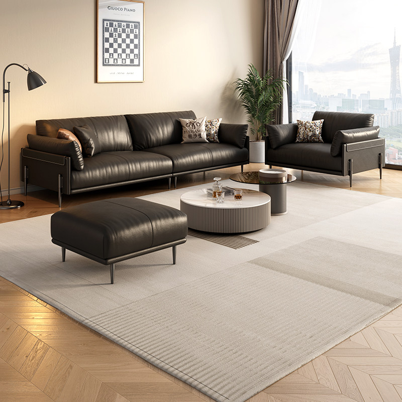 帕沙曼2023新款真皮沙发头层牛皮意式极简现代客厅皮艺沙发
