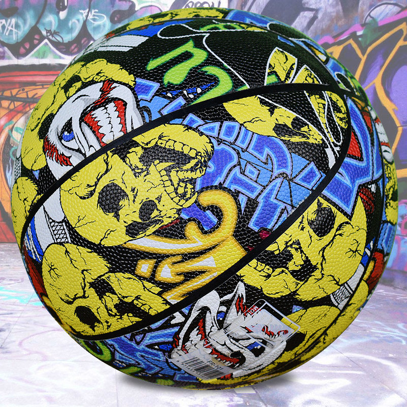 sanbaing街头粉色涂鸦篮球7号限量成人学生青少年篮球