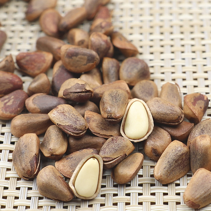 开口松子东北野生手工红松籽无添加加大颗粒松子