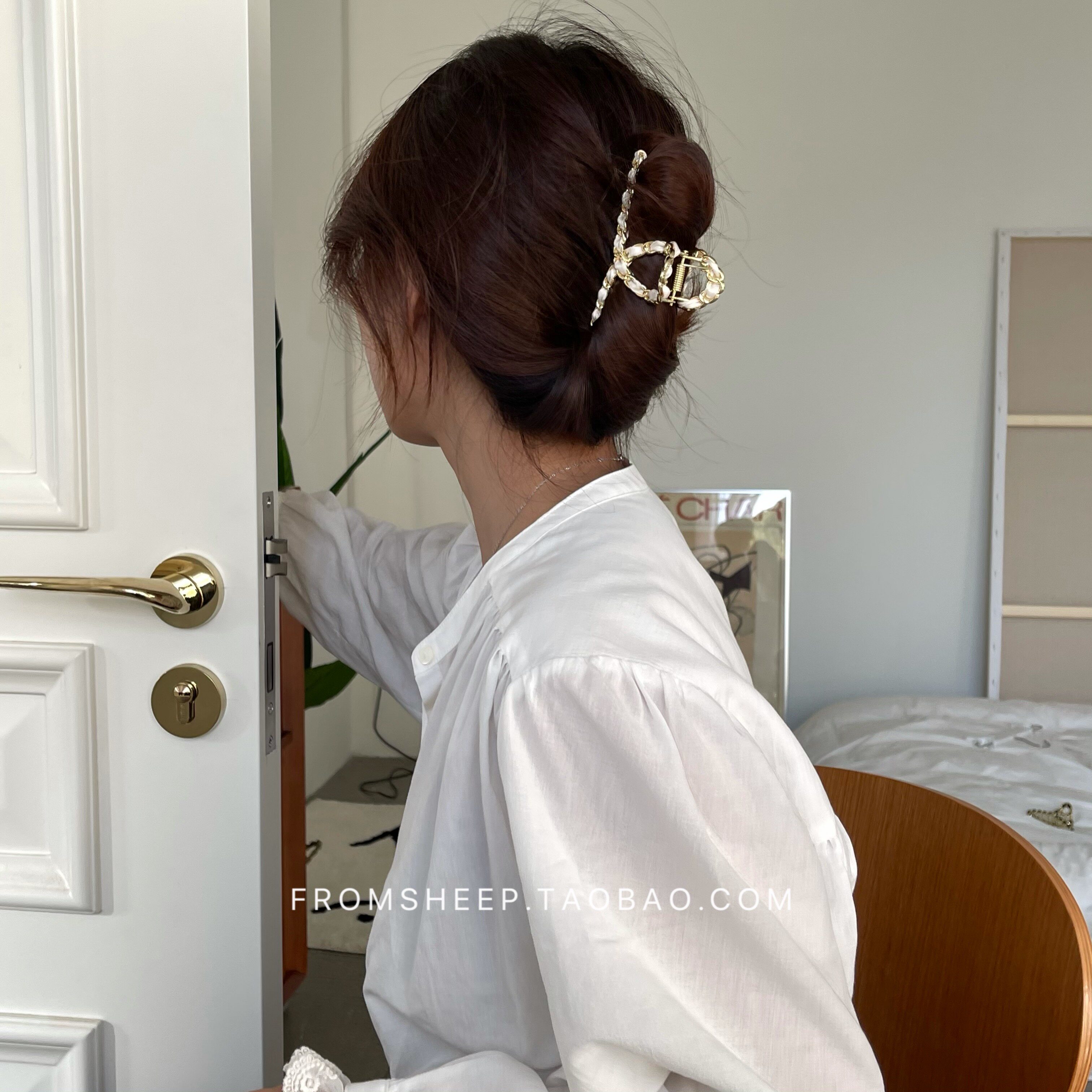 fromsheep法式鲨鱼夹女网红盘发发夹大号后脑勺头发发饰