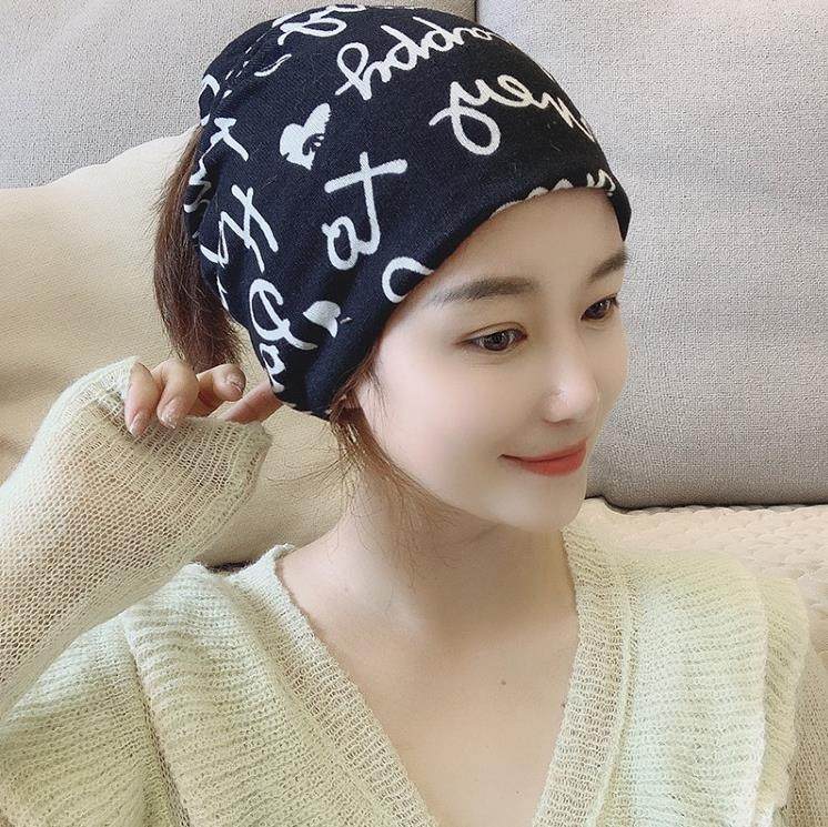 潮女包头巾搭头百搭气质头巾时尚运动发带宽边发饰