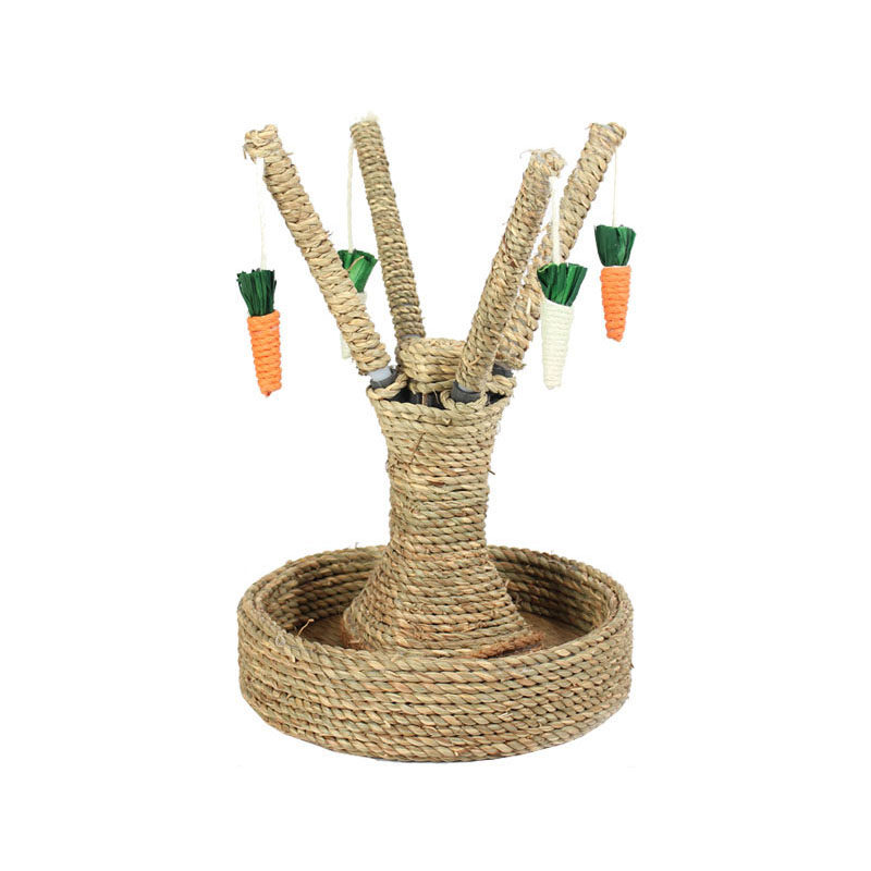草编胡萝卜兔兔龙猫荷兰松鼠玩具磨牙抑郁可拆卸玩具