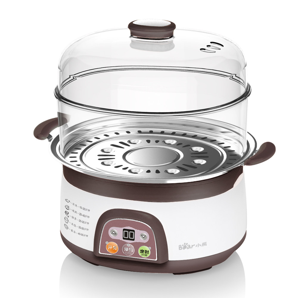 小熊dzg-3122电蒸锅家用多功能预约定时双层多层小型插电蒸笼