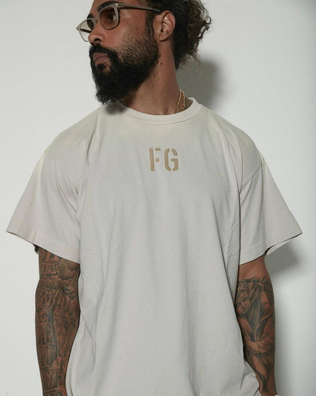 fogfearofgod7th第七季主线fg富贵植绒印花圆领短袖t恤高街