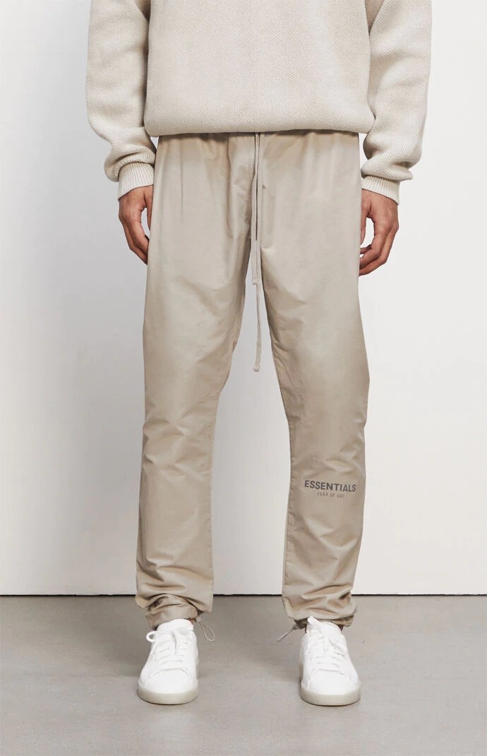 fogfearofgodessentials镭射复线反光抽绳束口长裤高街飘带