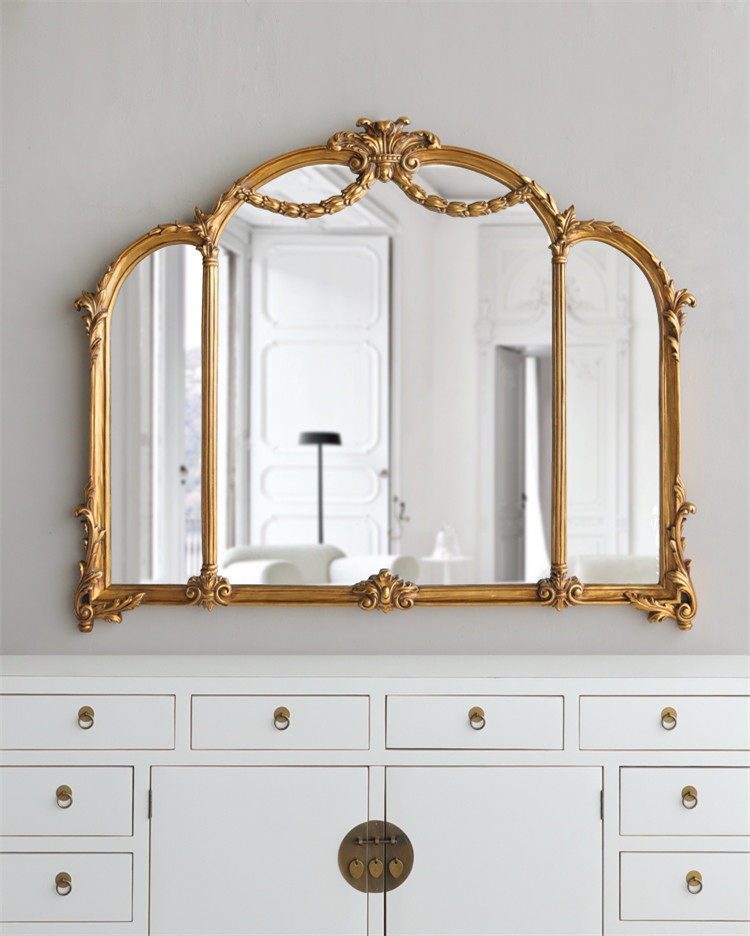 复古欧式化妆镜梳妆梳妆台台镜壁挂卧室镜子玄关化妆镜