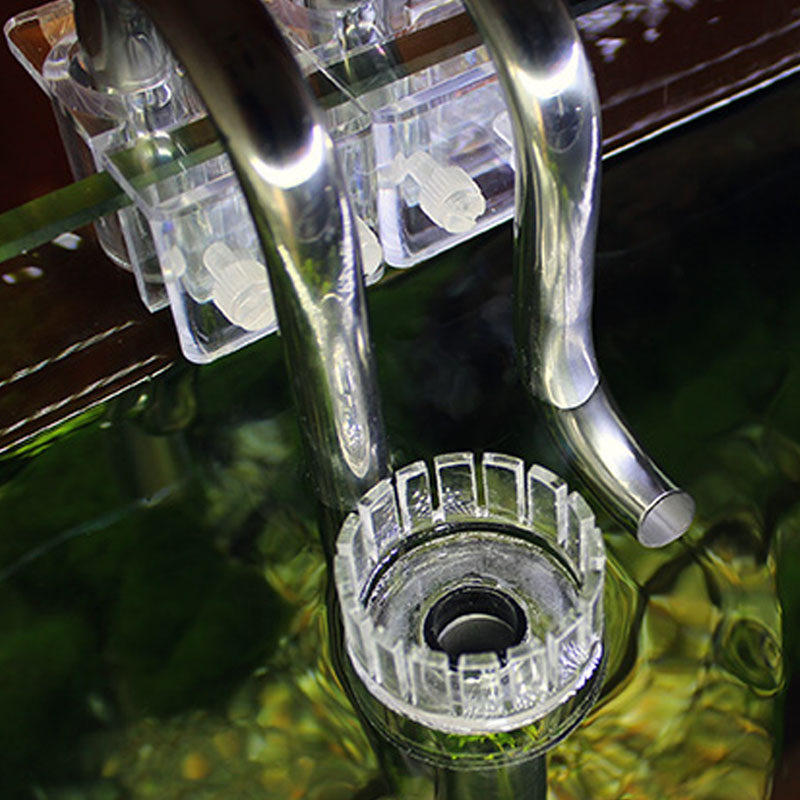 牧梵不锈钢进出水管带除油膜器水草缸水族箱过滤桶进出水管套装