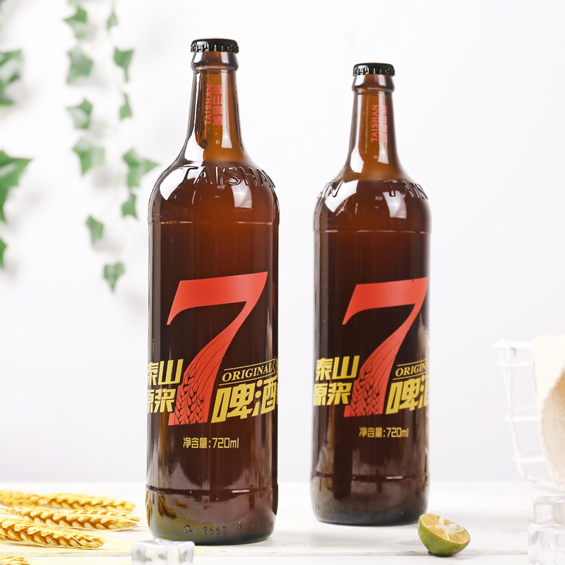 泰山原浆啤酒7天鲜活10度720ml6瓶鲜啤白啤扎啤精酿生啤小麦