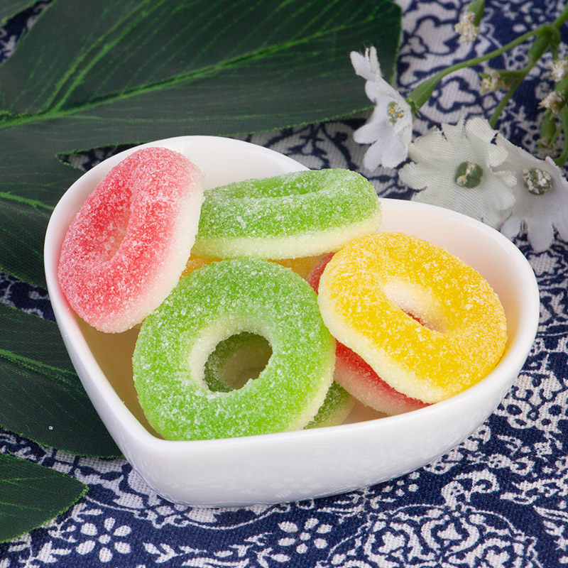 网红宝奴咪毛毛虫橡皮糖150g儿童水果汁软糖 抖音糖创意造型q糖果