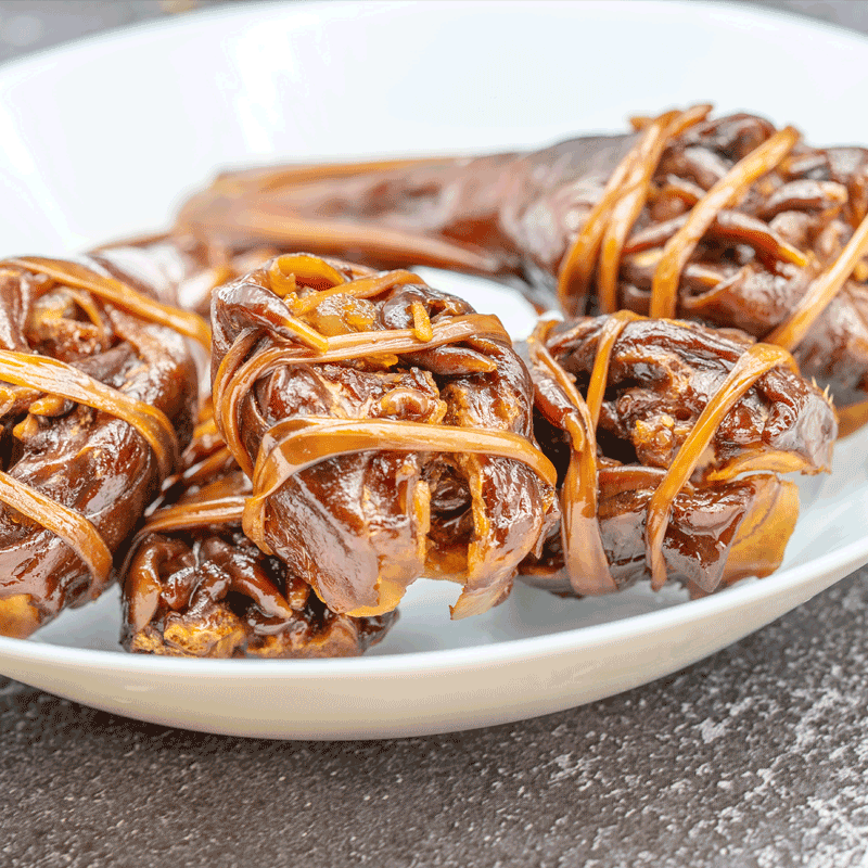 广东非物质遗产鸭扎包 珠海土特产赵氏鸭脚包 横山鸭扎包鸭肉零食