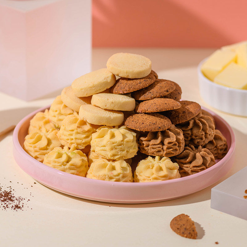 珍妮星座曲奇小熊饼干奶油咖啡四味640g手工曲奇饼干
