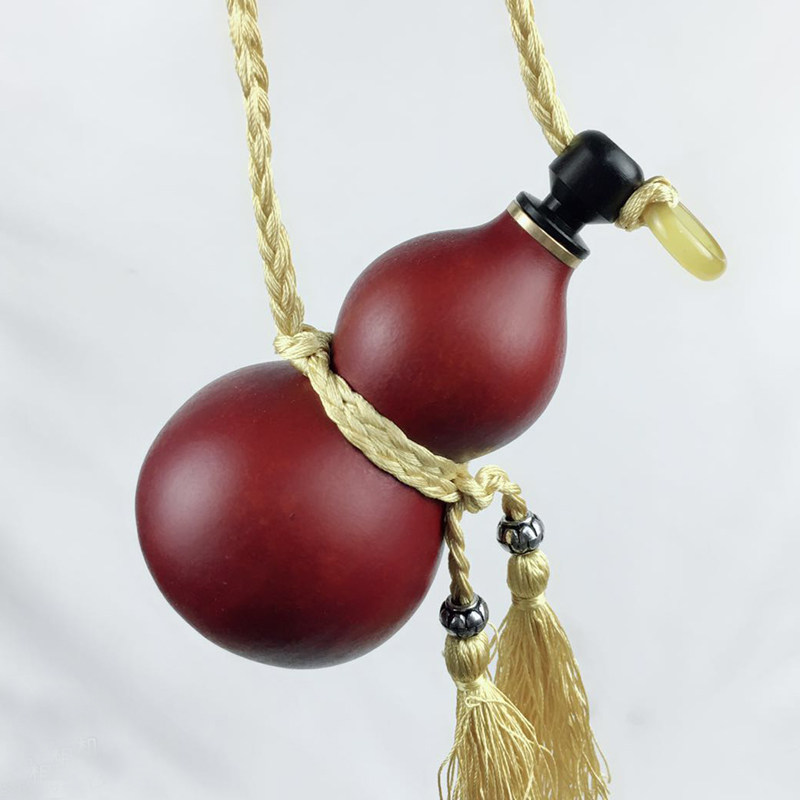 天然做旧酒葫芦挂件户外随身水壶装水装酒药真葫芦酒壶蜂蜡防渗