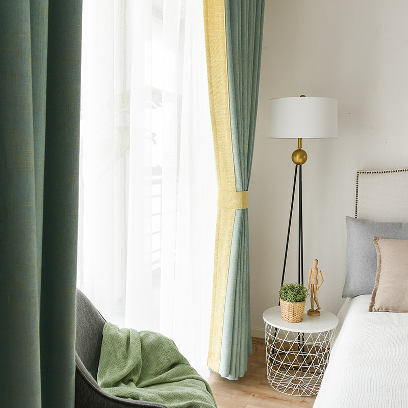 窗帘成品遮光简约现代卧室清新温馨高档北欧风格客厅地中海北欧风