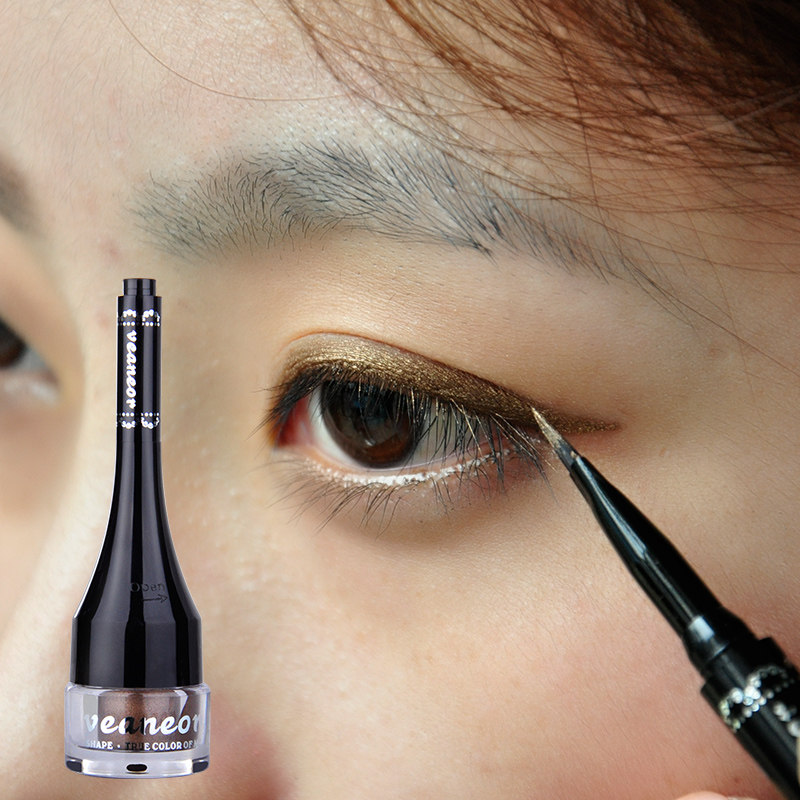 咖啡色眼线膏棕色开内眼角不晕防水脱色持久网红眼线