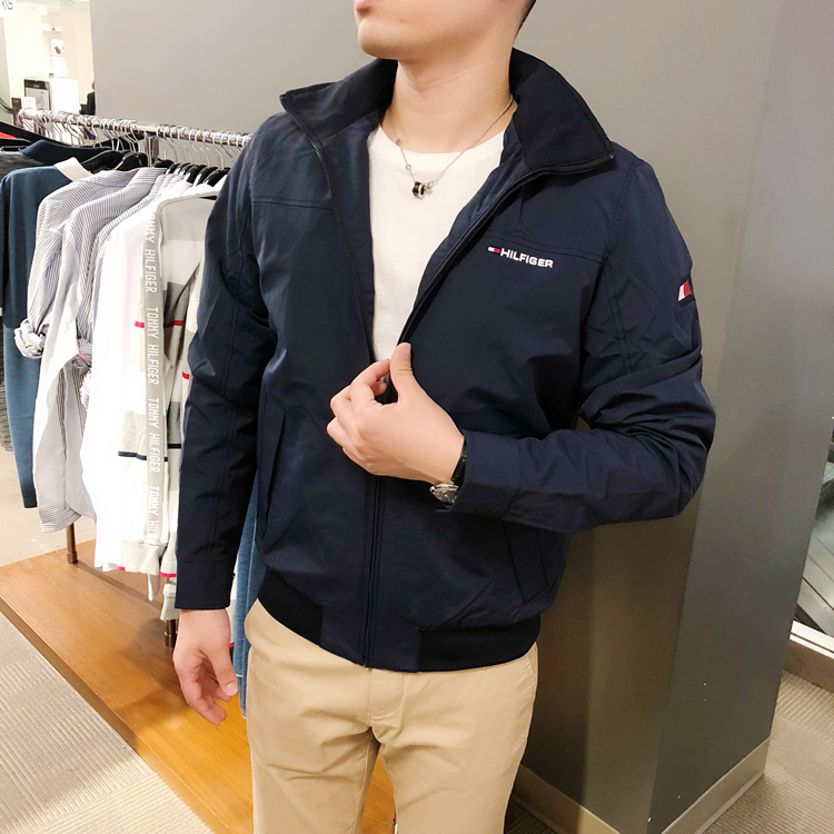 Tommy Hilfiger 汤米男士春季经典商务休闲百搭立领防水夹克外套