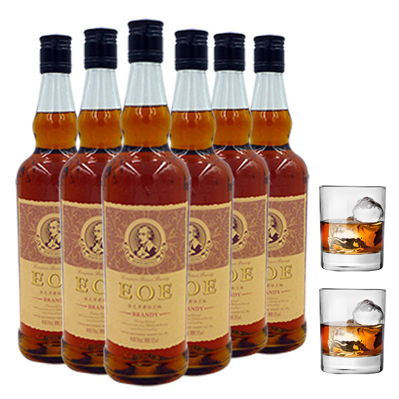 白洋河洋河欧邑男爵白兰地洋酒6支整箱葡萄酒包邮白兰地